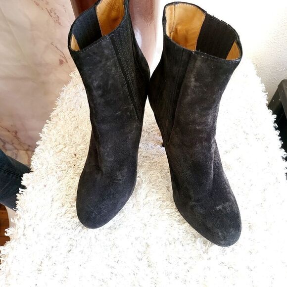 Vince suede leather high heel ankle boots - Picture 3 of 7